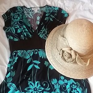 Foral Teal dress